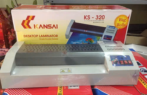 Máy ép Plastic KANSAI KS-320 Lô trắng (khổ A3)